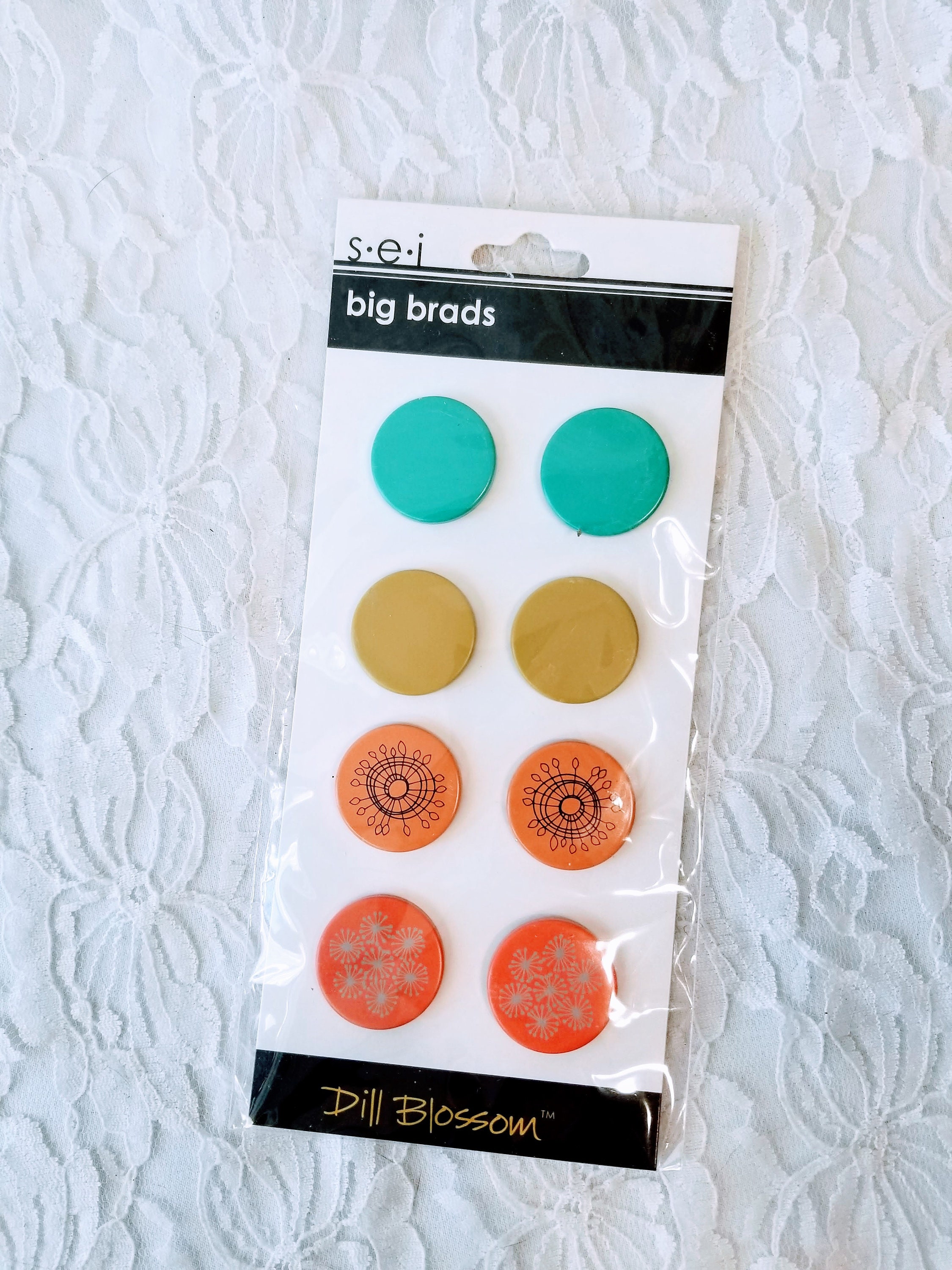 Lot of Textured and Embossed Stickers and BRADS 3 Packs