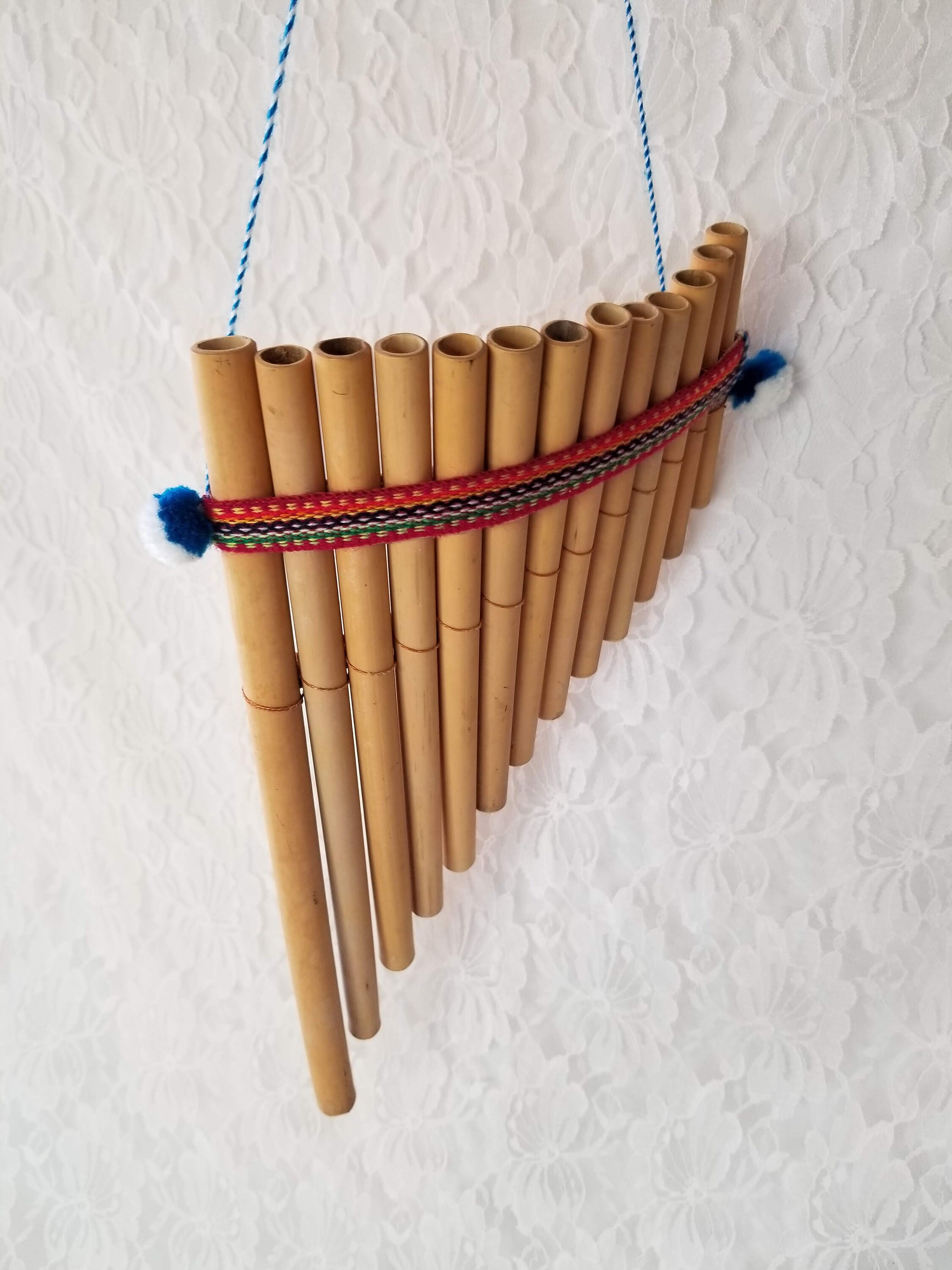 Vintage Peruvian Bamboo Pan Flute Handcrafted Sounds Beautiful!