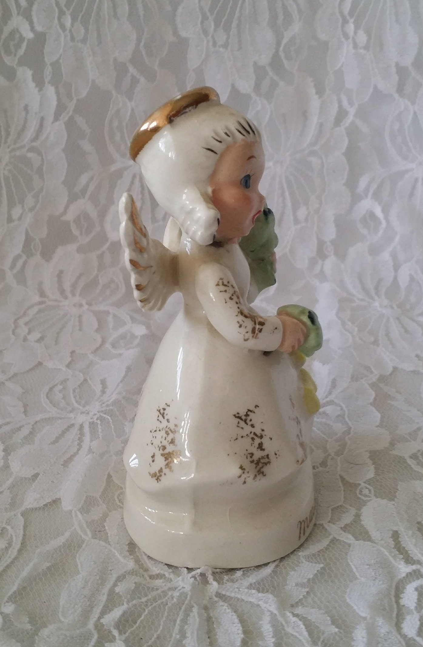 Vintage Relco Japan Porcelain Angel Figurine March Angel 1950s