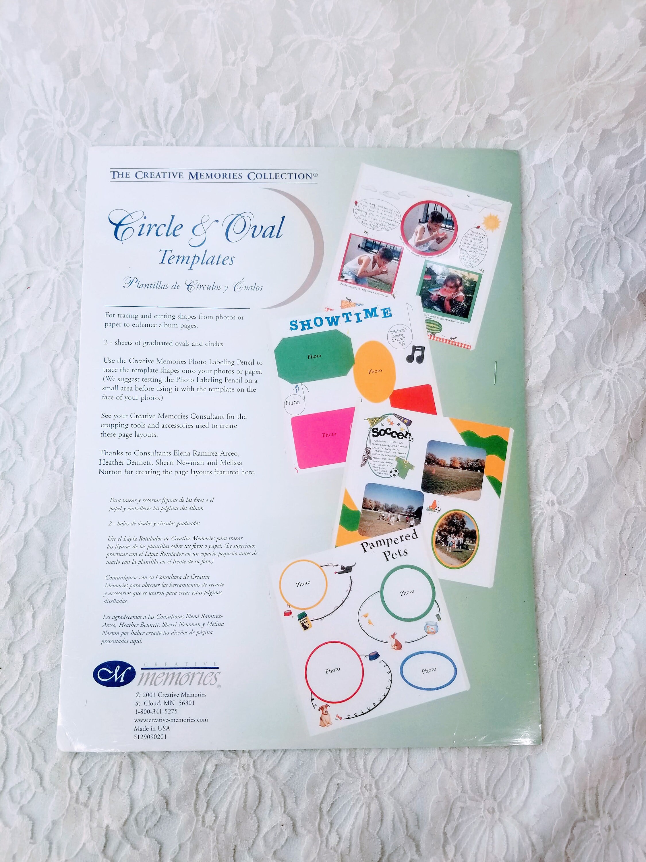 creative memories collection circle and oval template