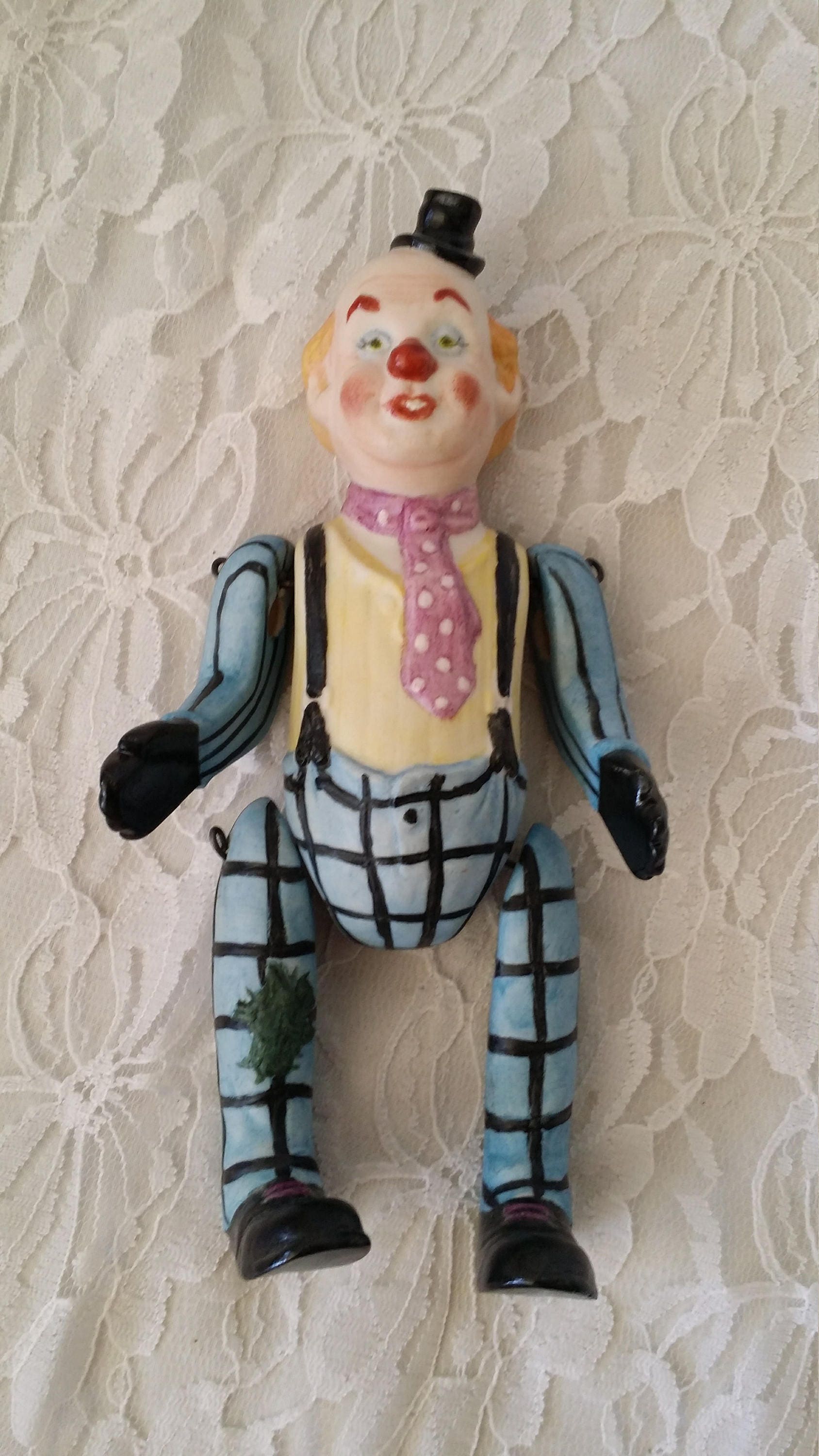 porcelain hobo clown doll