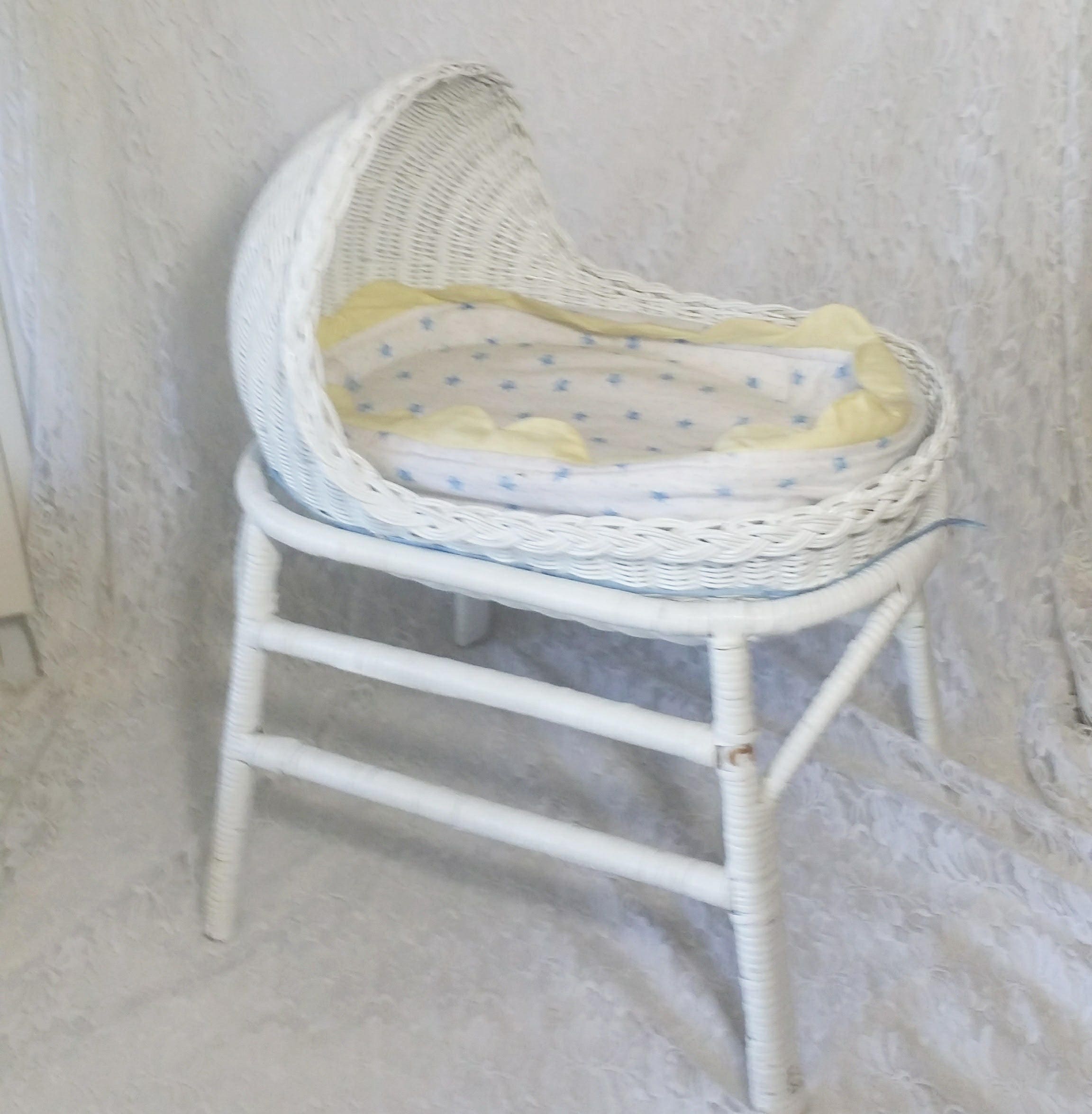 dolls wicker crib