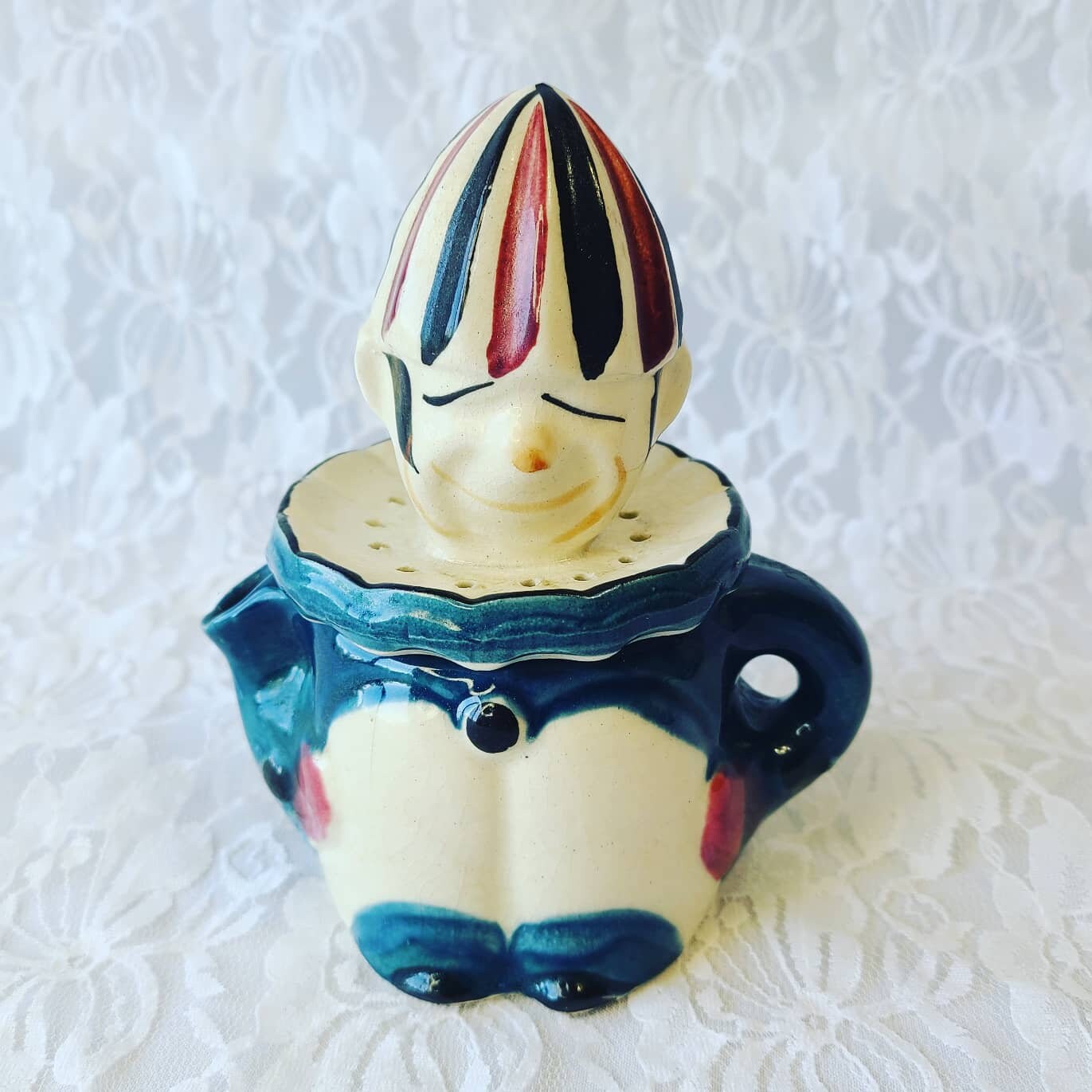 Vintage CLOWN Reamer Juicer Pitcher Marked Japan 5” Tall PreOwned MINT Vintage Made in Japan