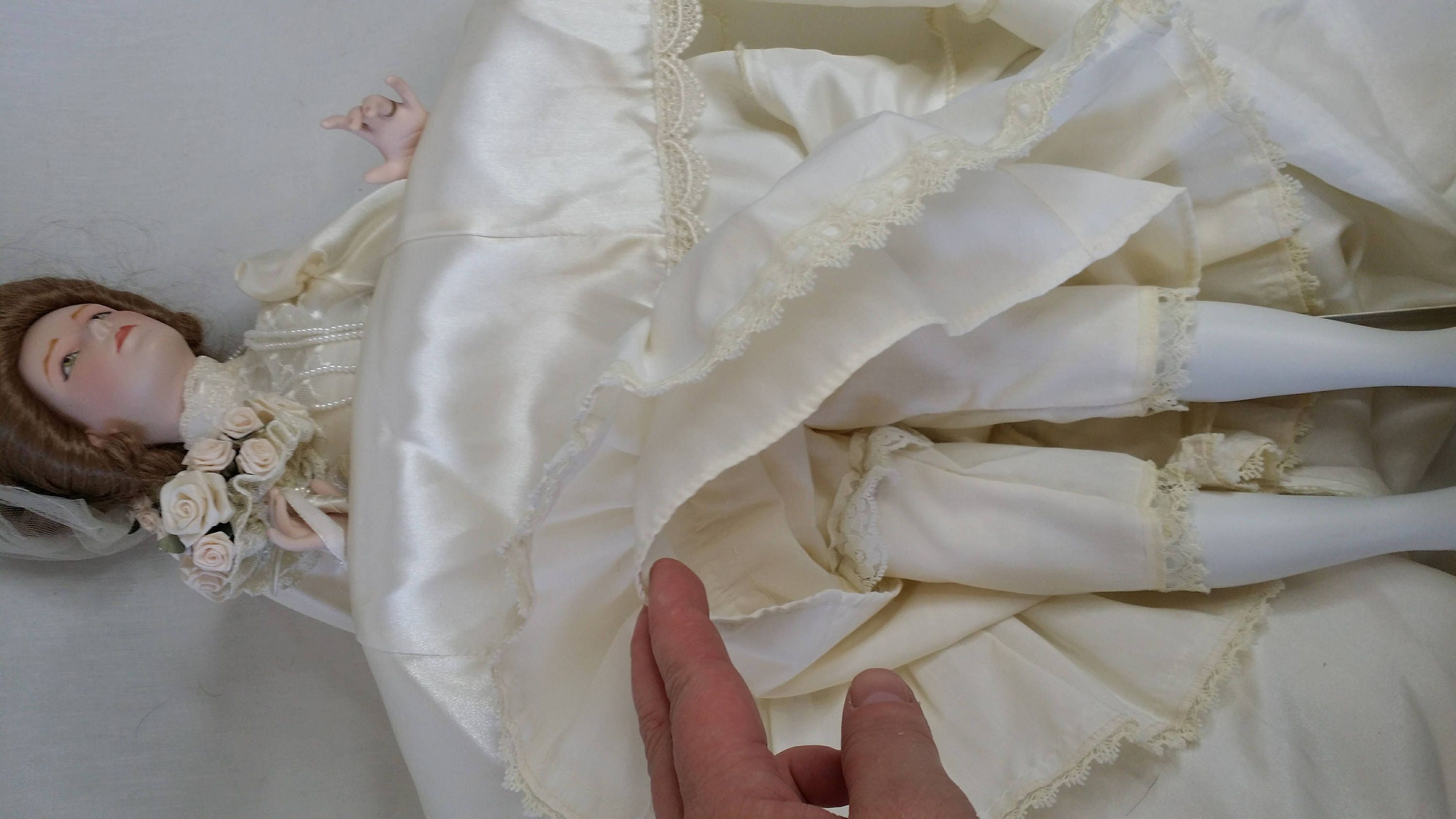 franklin mint gibson girl bride doll