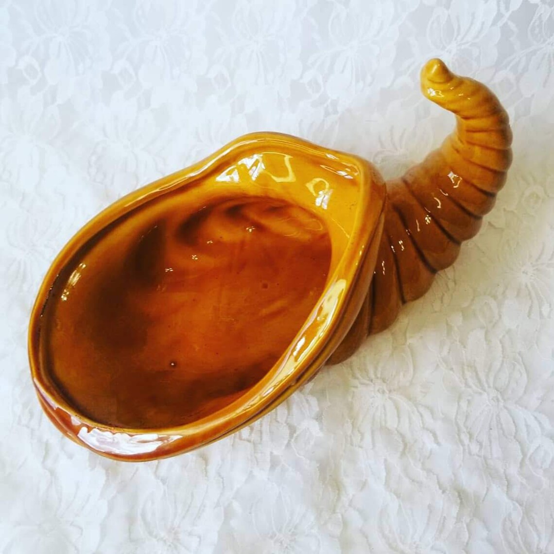 Ceramic Pottery Cornucopia Large Horn of Plenty Etsy