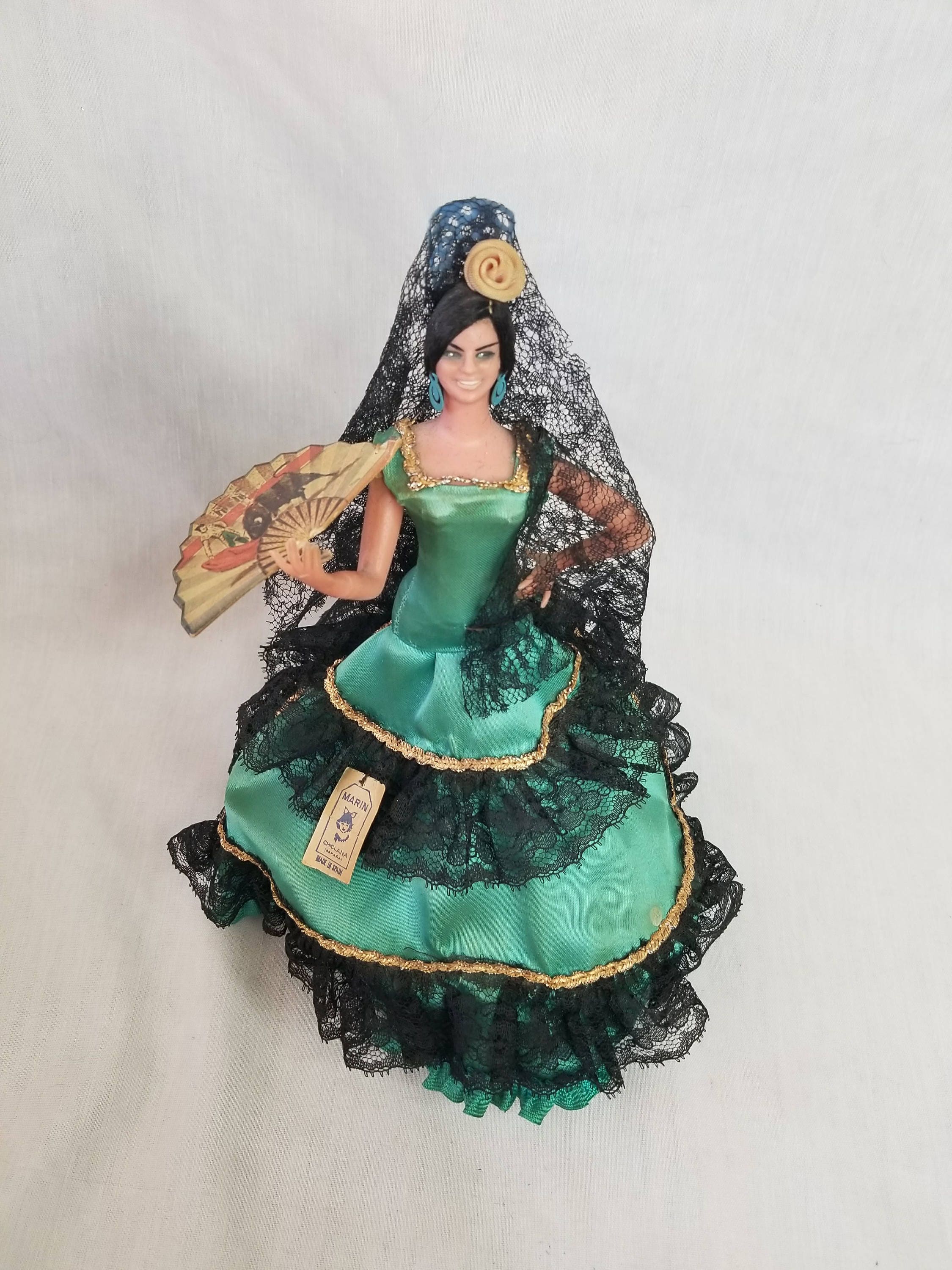 vintage flamenco dancer doll