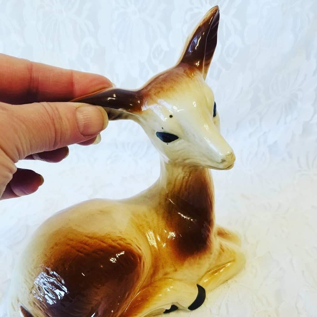 Vintage Collectible Mid Century Deer Doe Figurine Statue Deer Lover