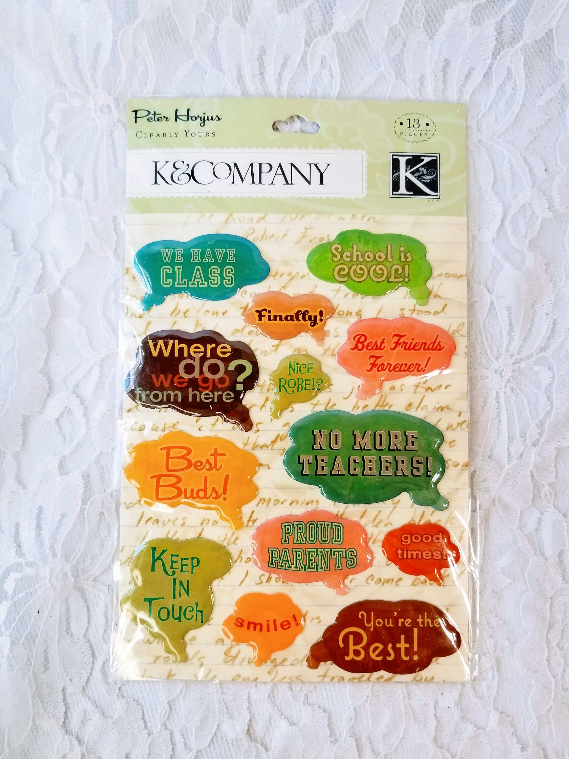 Lot of Textured and Embossed Stickers and BRADS 3 Packs