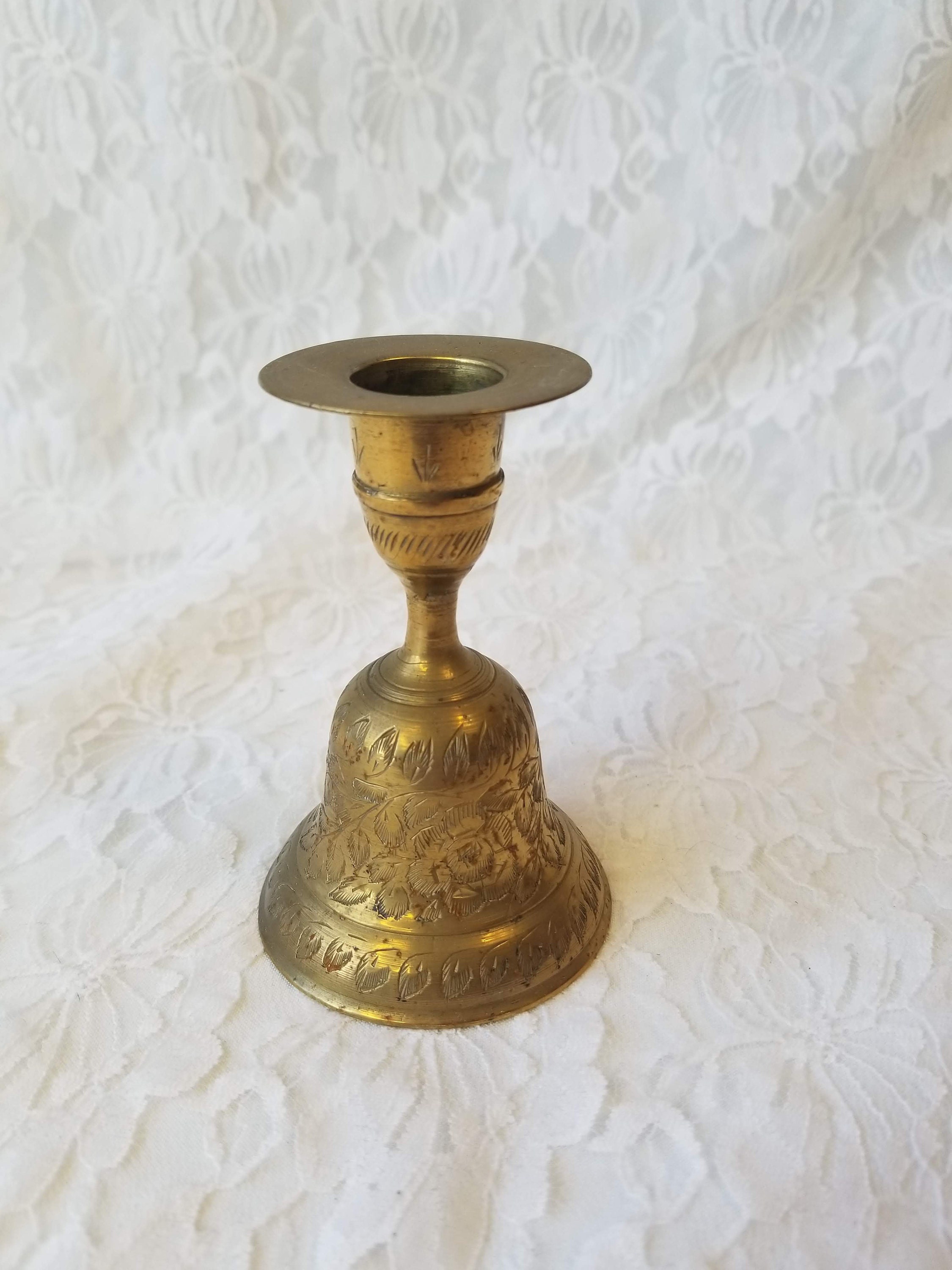 Amazing Brass Bell with Candle Holder for a Handle! PERFECT Witches
