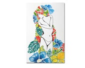 Original Watercolor Painting of Flora, Modern Art Painting, Original Flora Painting, Original Floral Painting, Romantic art