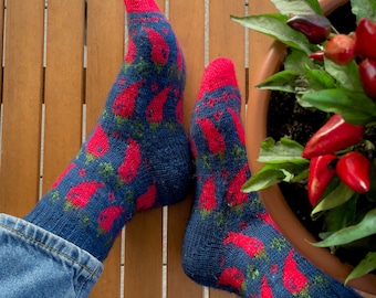 DIGITAL ITEM - Spicy socks knitting pattern PDF