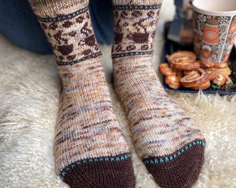 DIGITAL ITEM Coffee Break socks pattern