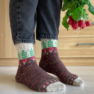 DIGITAL ITEM Rad Radish socks knitting instructions image 5