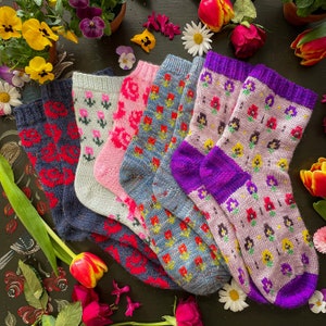 DIGITAL ITEM -Charlottes Flower Garden sock set