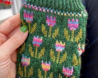 DIGITAL ITEM - Tiptoe through the Tulips Knitting pattern