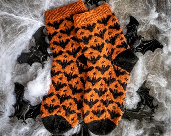 DIGITAL ITEM - Im Batty for Halloween sock pattern