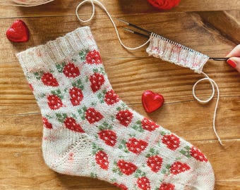 DIGITAL ITEM. Berry Special socks knitting instructions