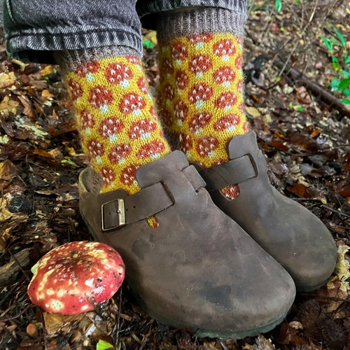 DIGITAL ITEM - Magical Mycelium socks knitting pattern