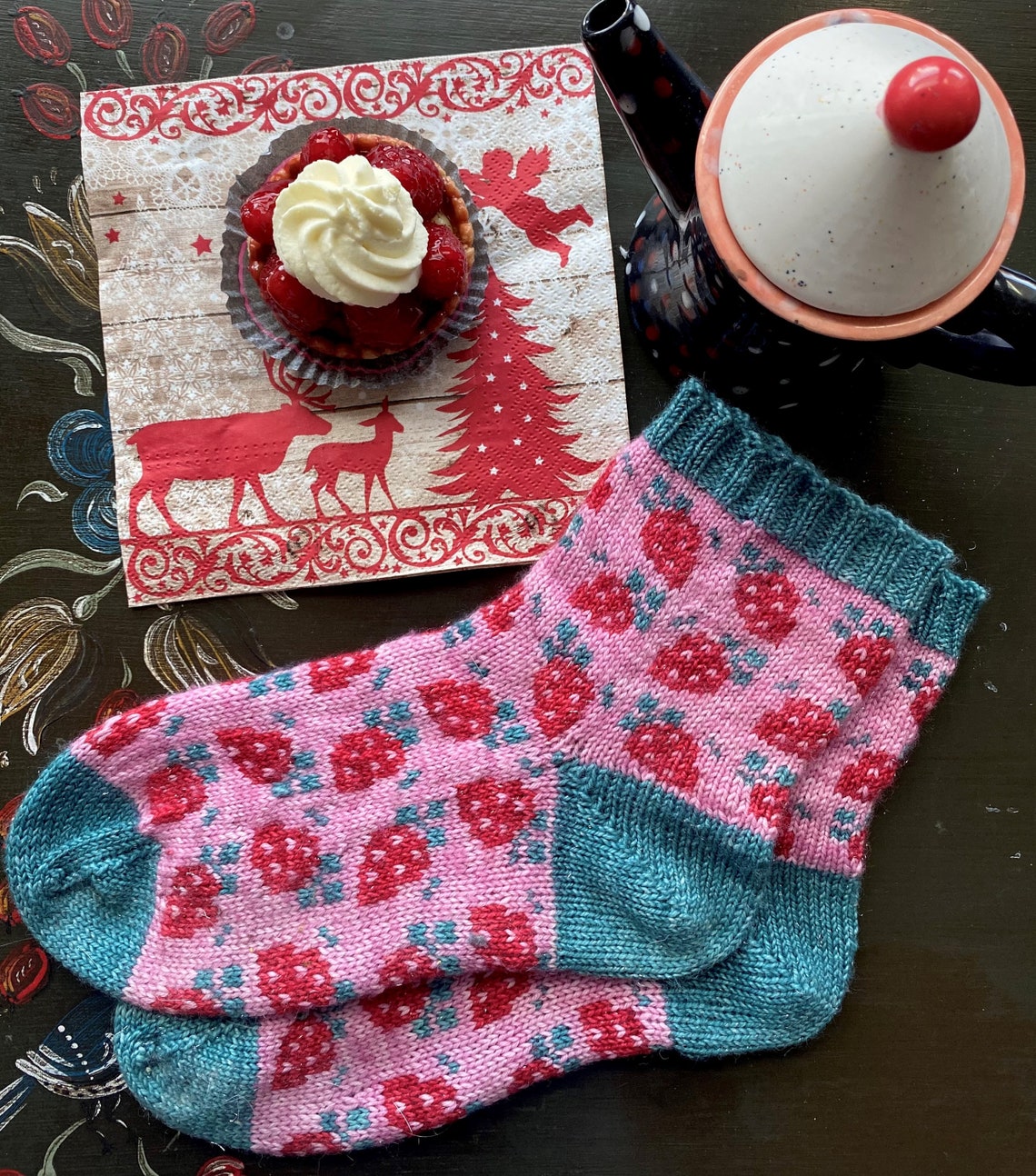 DIGITAL ITEM. Berry Special Socks Knitting Instructions Etsy