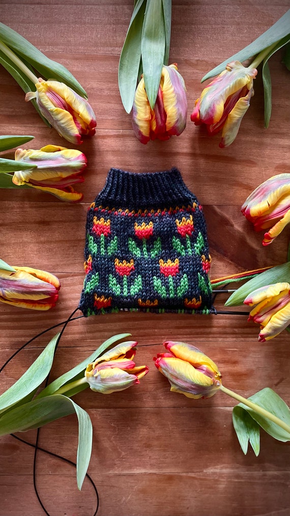 DIGITAL ITEM - Tiptoe Through the Tulips Knitting Pattern - Etsy