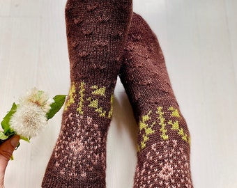 DIGITAL ITEM. Dandelion wishes sock knitting instructions