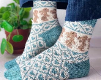 ARTÍCULO DIGITAL Instrucciones para tejer calcetines de conejito de Pascua de Alicia