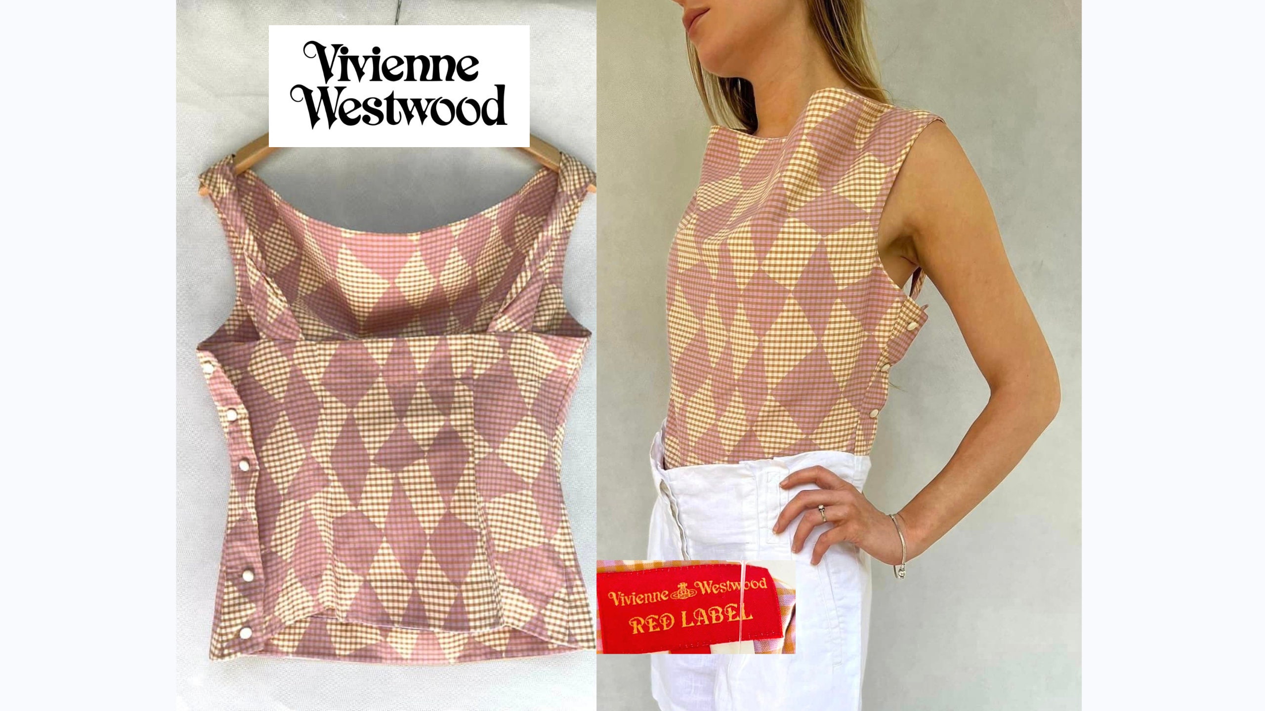 90s VIVIENNE WESTWOOD ANGLOMANIA PLAID SET - XS/S - Second Cousin Vintage
