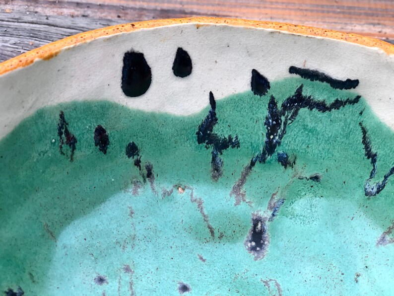 Manually made new modern art ceramic coffee table bowl made by the artist Balbina Bruszewska perfect gift handmade clay pottery