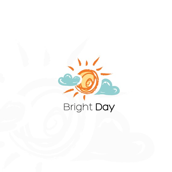 Sun Logo Bright Logo Clouds Logo Watermark Logo Design Etsy