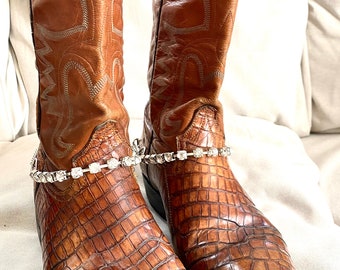 Rhinestone Cowgirl Boot Bracelets  (Single  Strand) Boot Bling, Boot Jewelry, Boot Chains, Boho, Western. Cowboy, gift for her