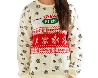 Friends Central Perk Cream Knitted Christmas Jumper
