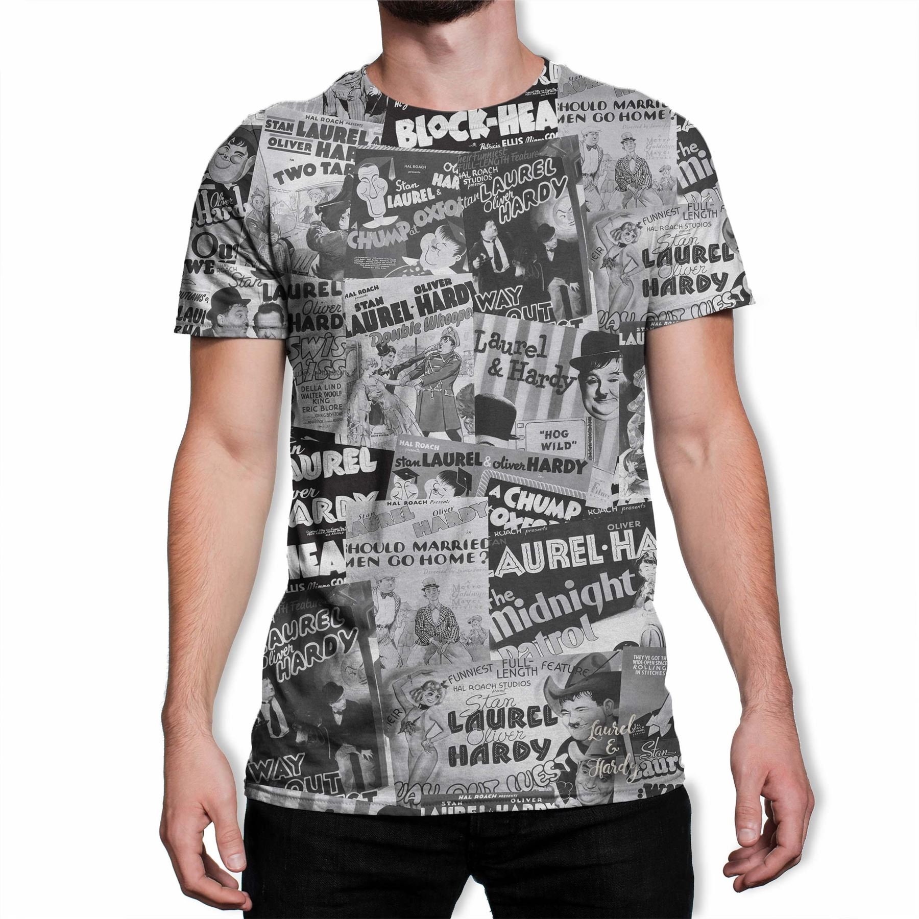 Image of Laurel & Hardy Poster Montage Men's T-Shirt