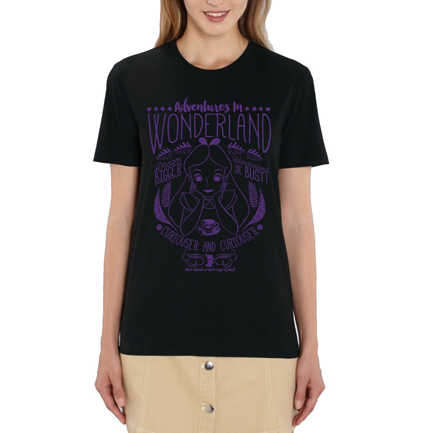 Image of Alice in Wonderland Adventures Ladies T-Shirt