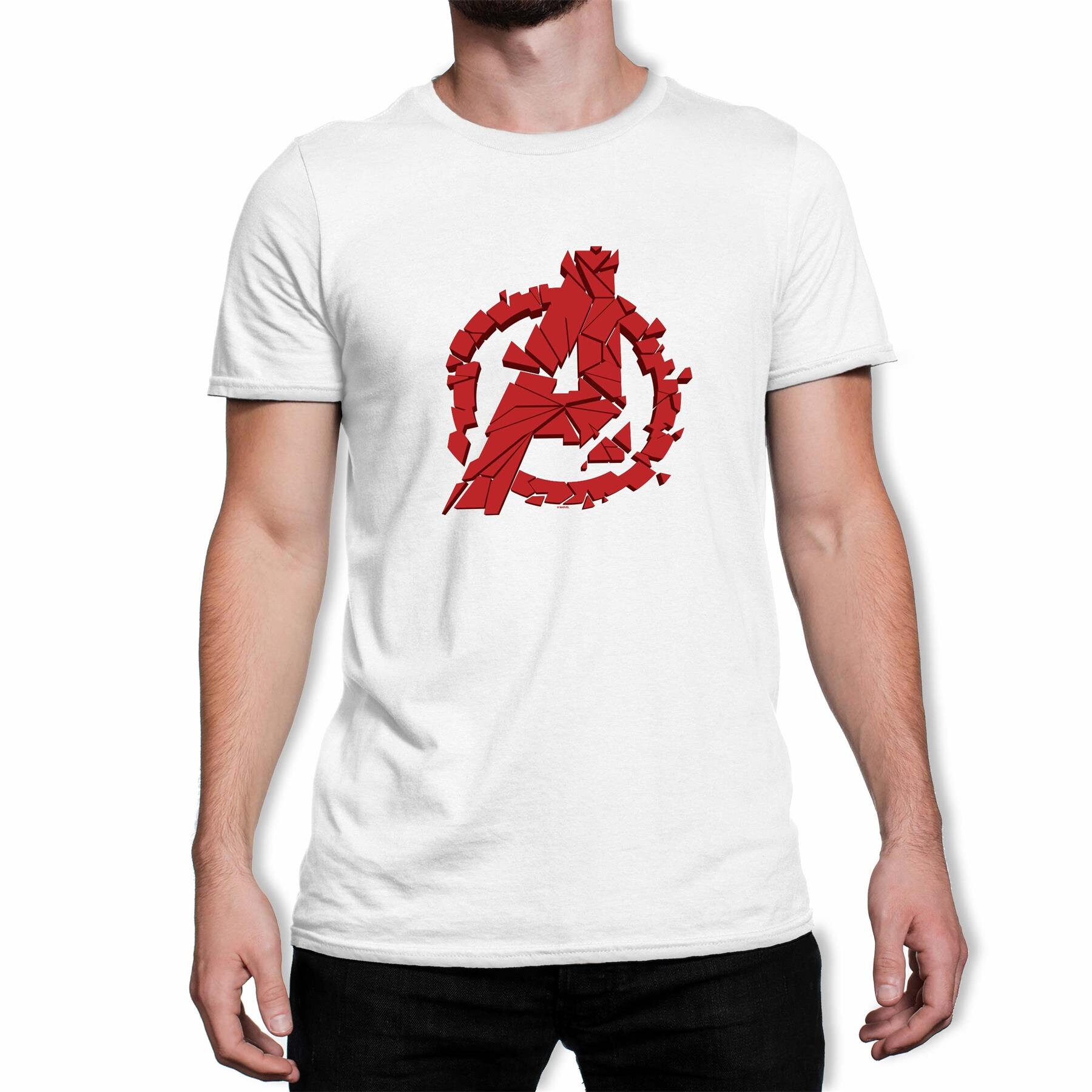 Image of Avengers Endgame Shuttered Logo Men's T-Shirt