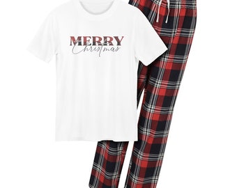 Merry Christmas Tartan Christmas Pyjama Set