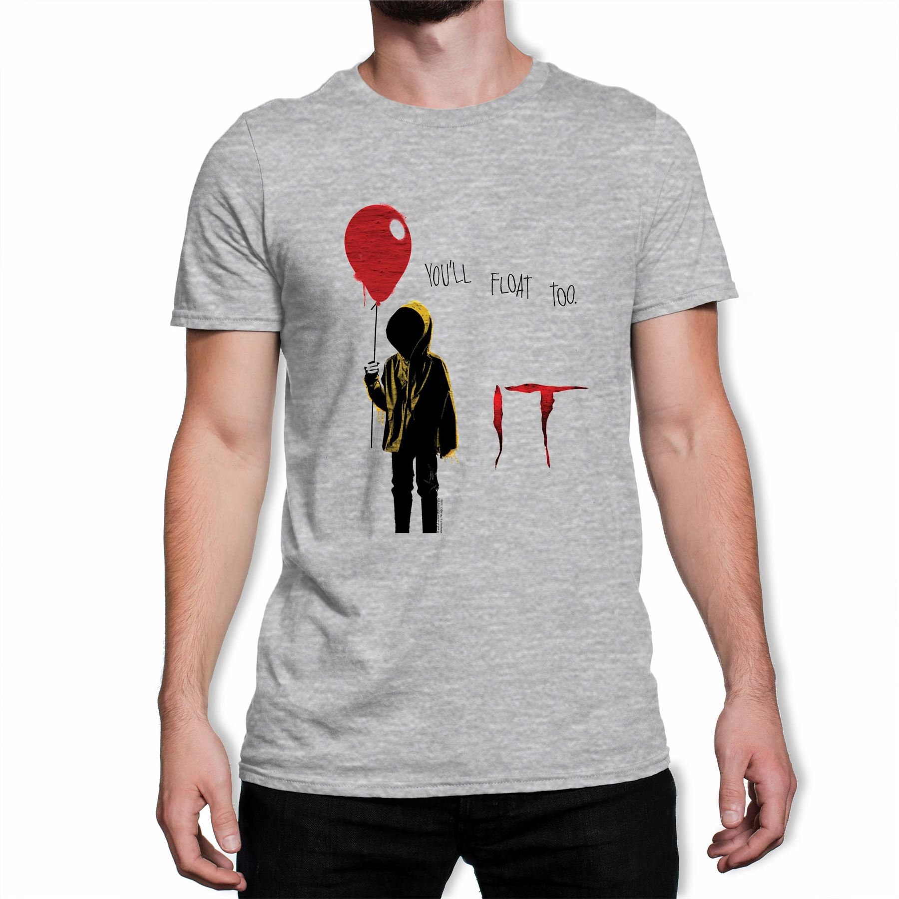 Image of It You'll Float Too Men's Grey T-Shirt