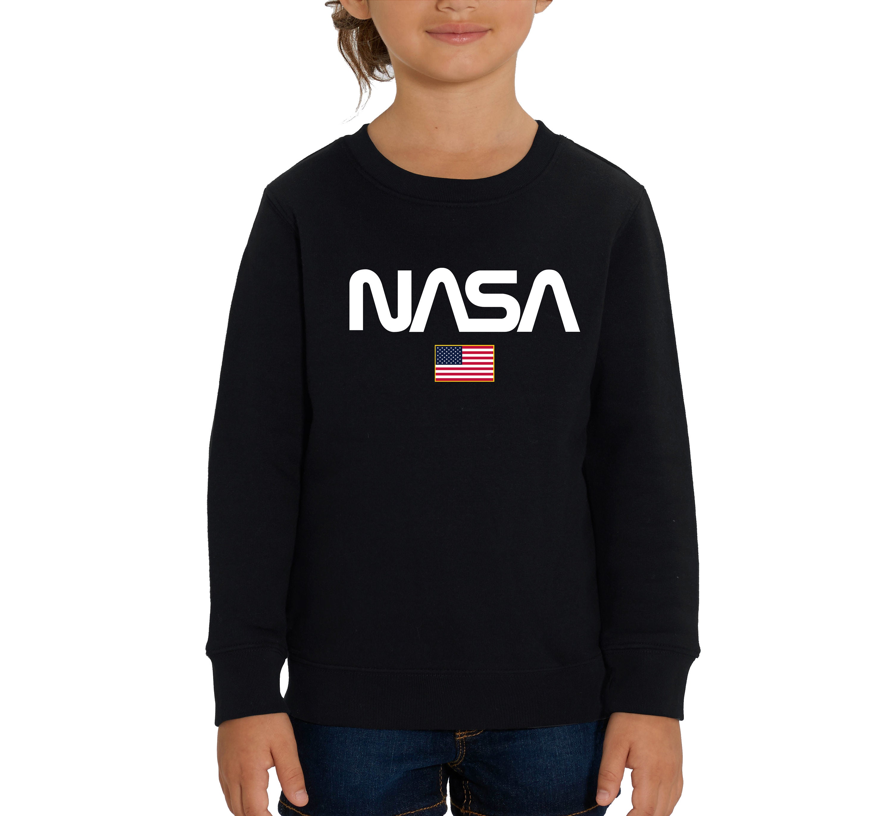 Nasa USA Logo Children\'s Unisex Etsy Black Finland Sweatshirt 