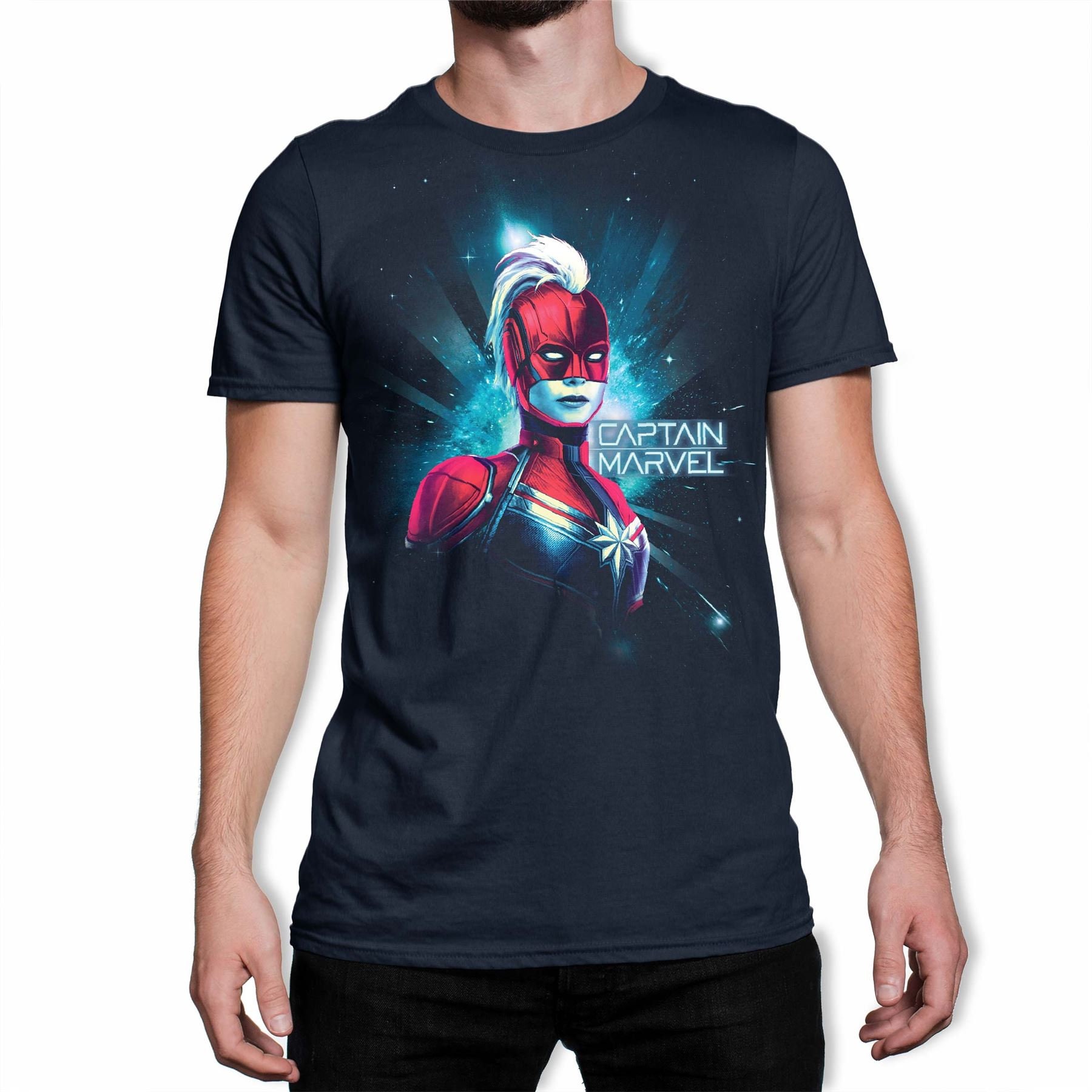 Image of Captain Marvel Neon Men's T-Shirt