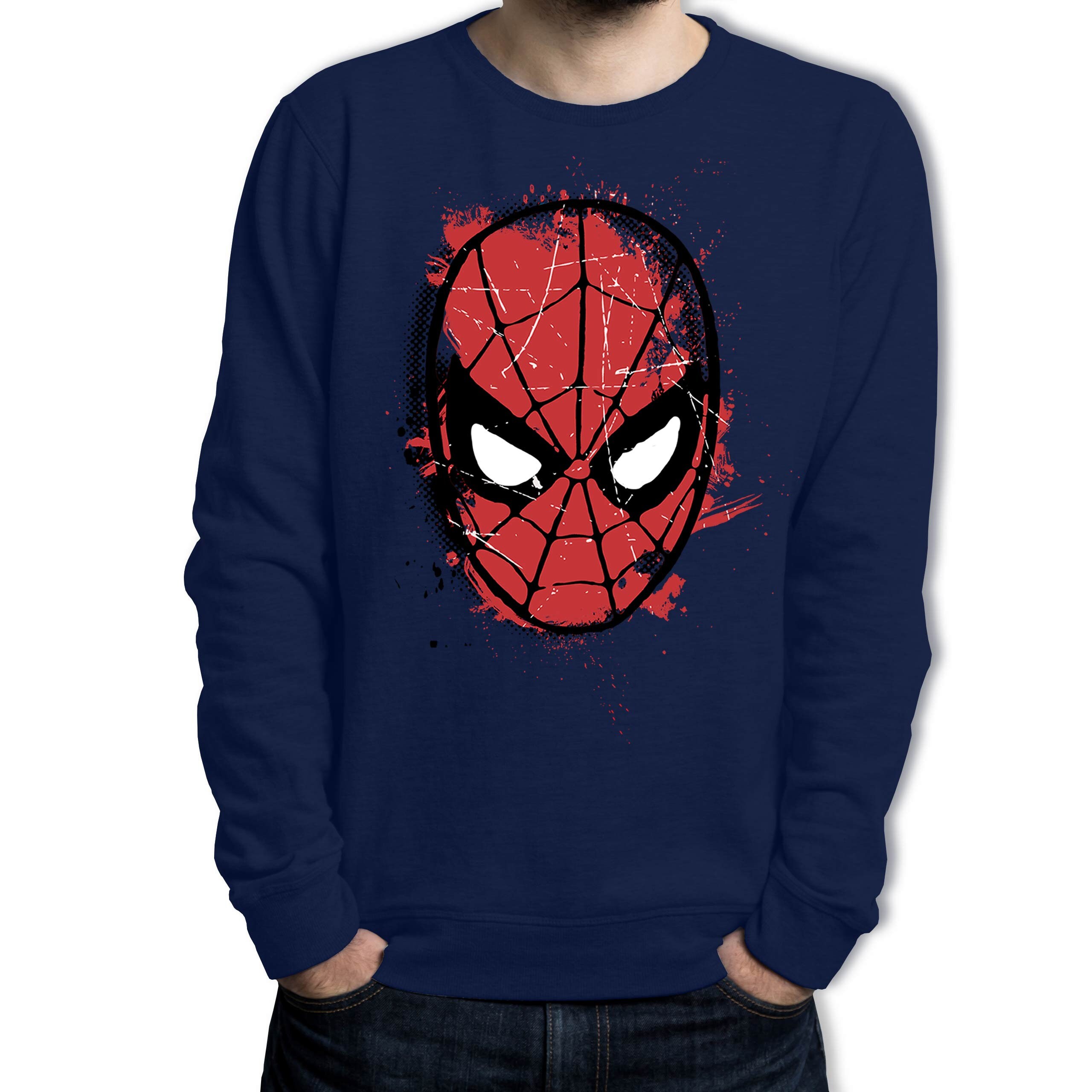 Spiderman Face Splat Adults Unisex Sweatshirt - Etsy Canada