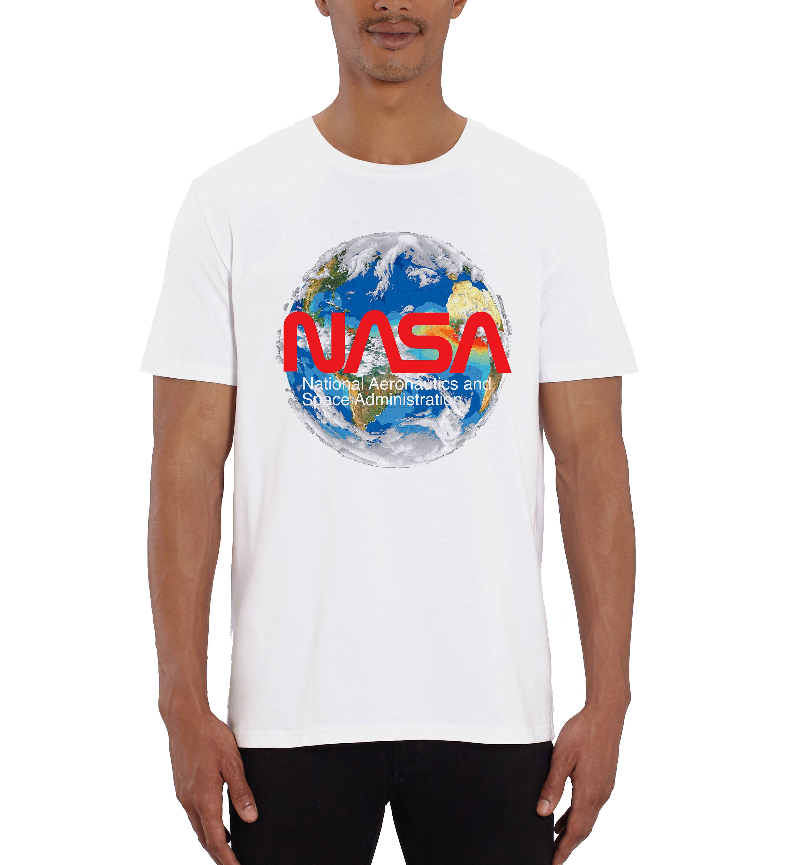 NASA Planet Earth Printed Men's T-Shirt | Etsy