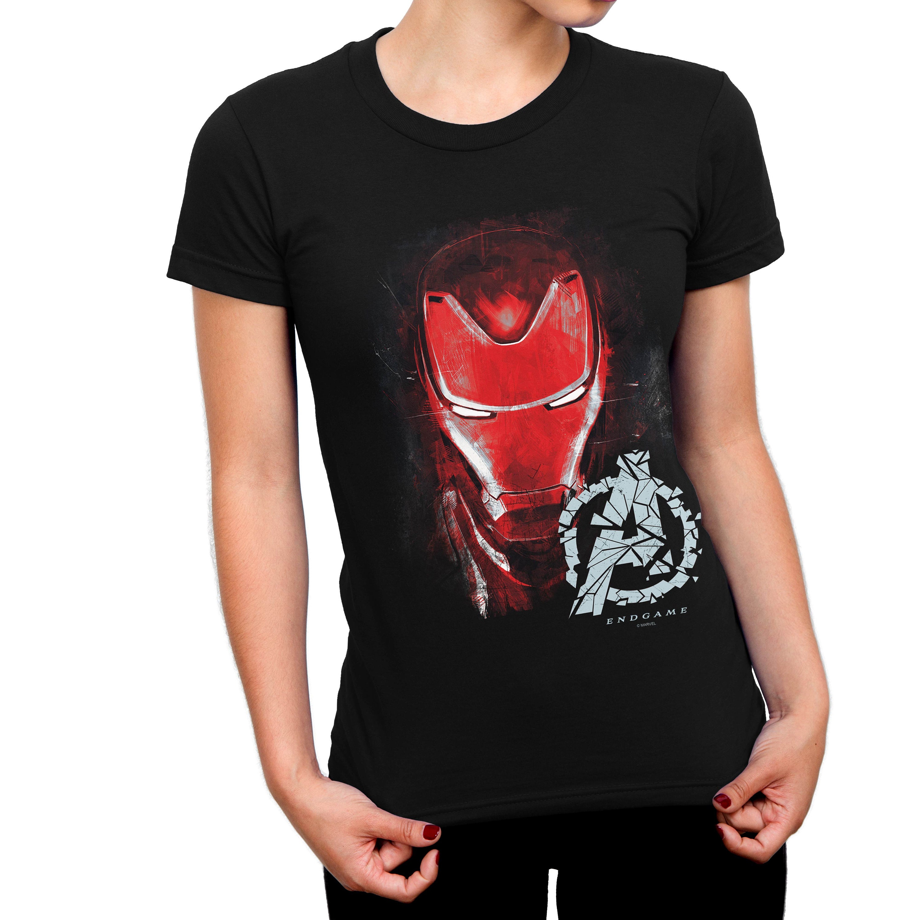 Image of Avengers Endgame Iron Man Brushed Ladies T-Shirt