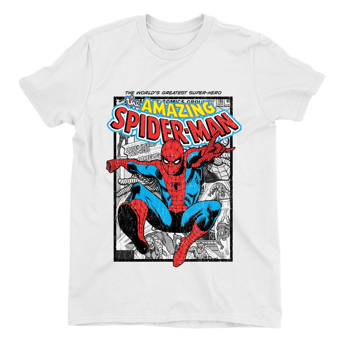 Spiderman big head subway tshirt walmart clearance