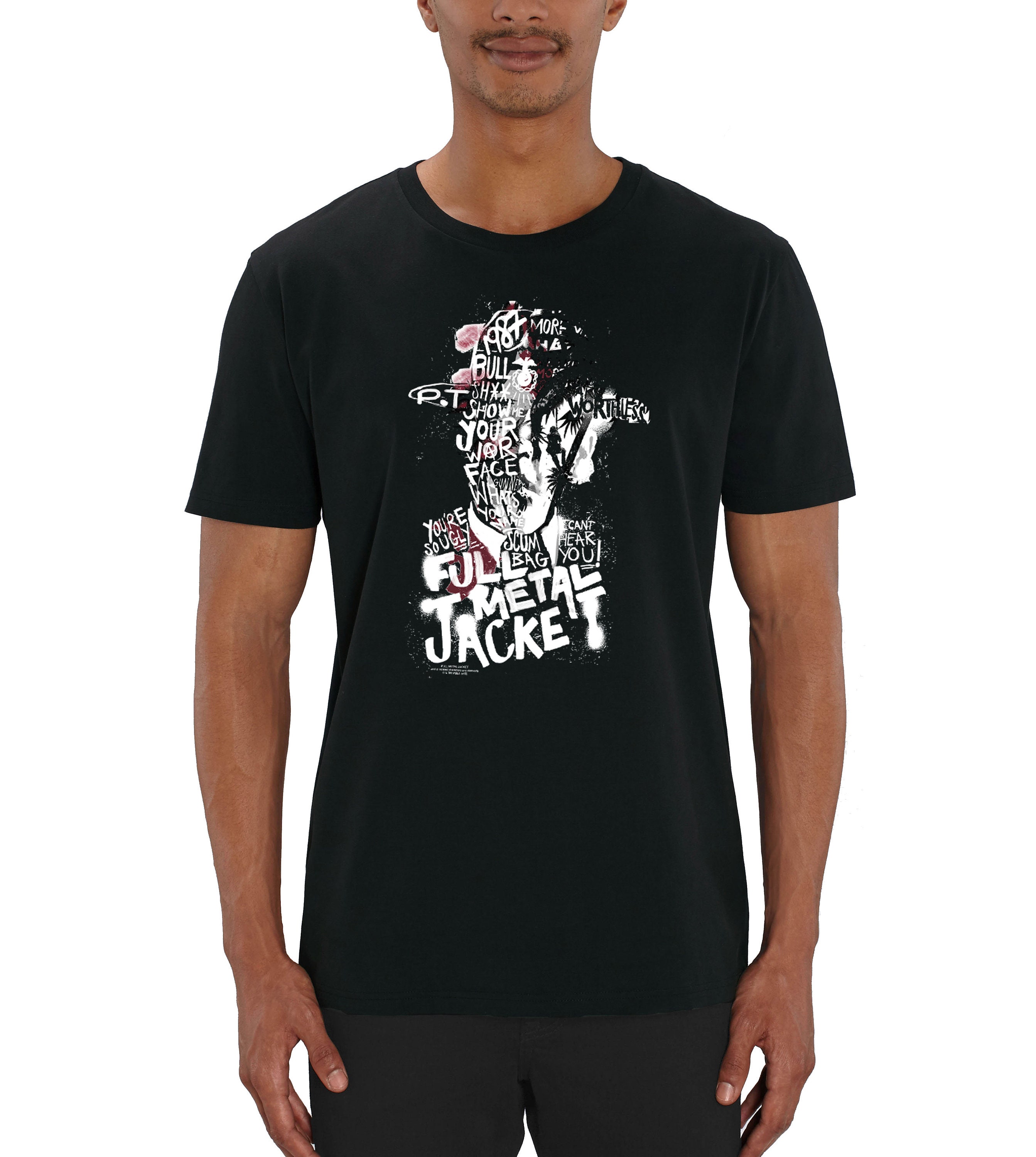 Image of Full Metal Jacket Graffiti Logo Men's Black T-Shirt