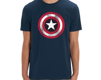 captain america t shirt blue