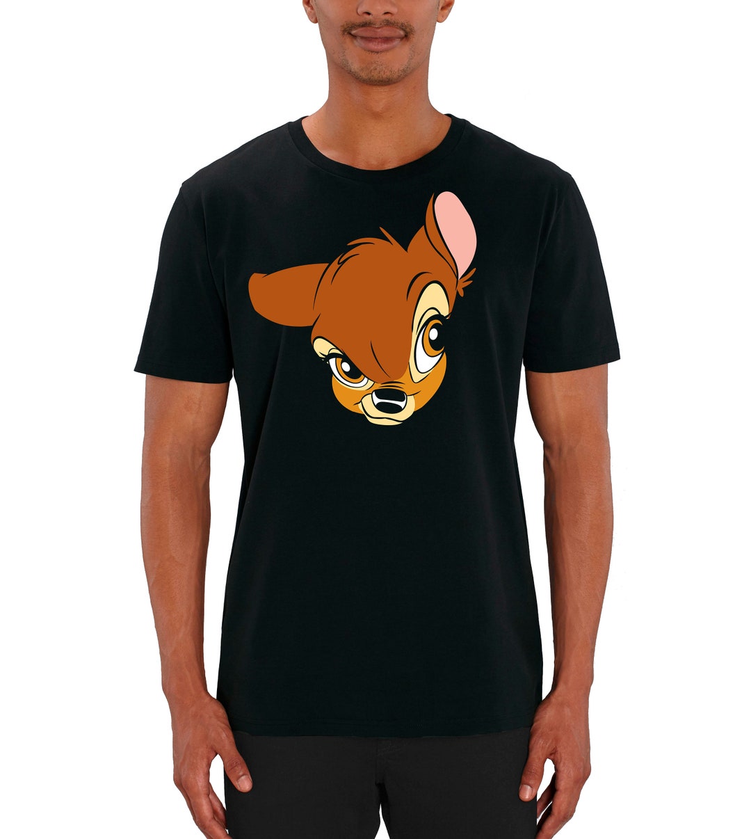 Bambi Face Raised Eyebrow Design Men's Black T-shirt - Etsy