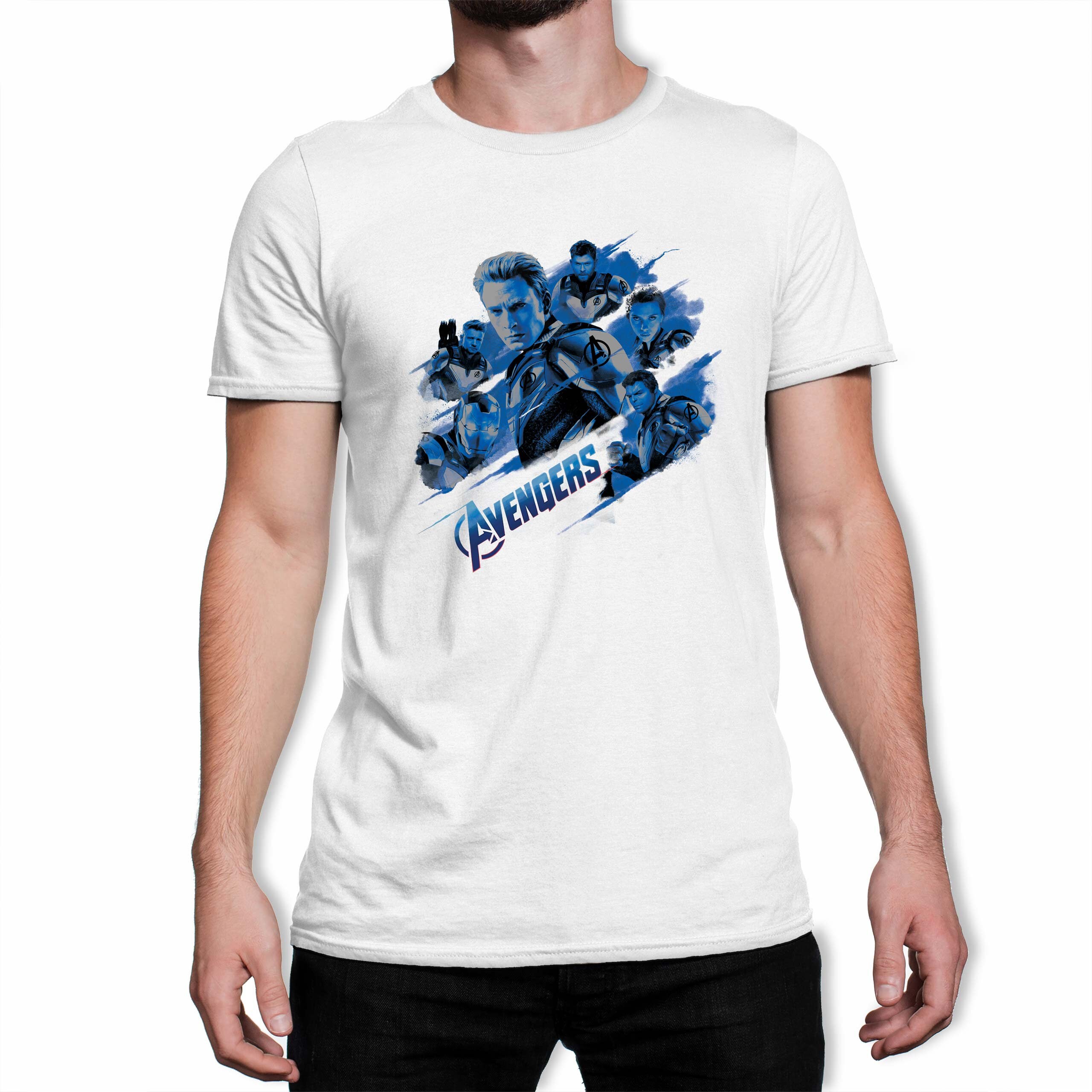 Image of Avengers Endgame Group Logo & Cast Men's T-Shirt