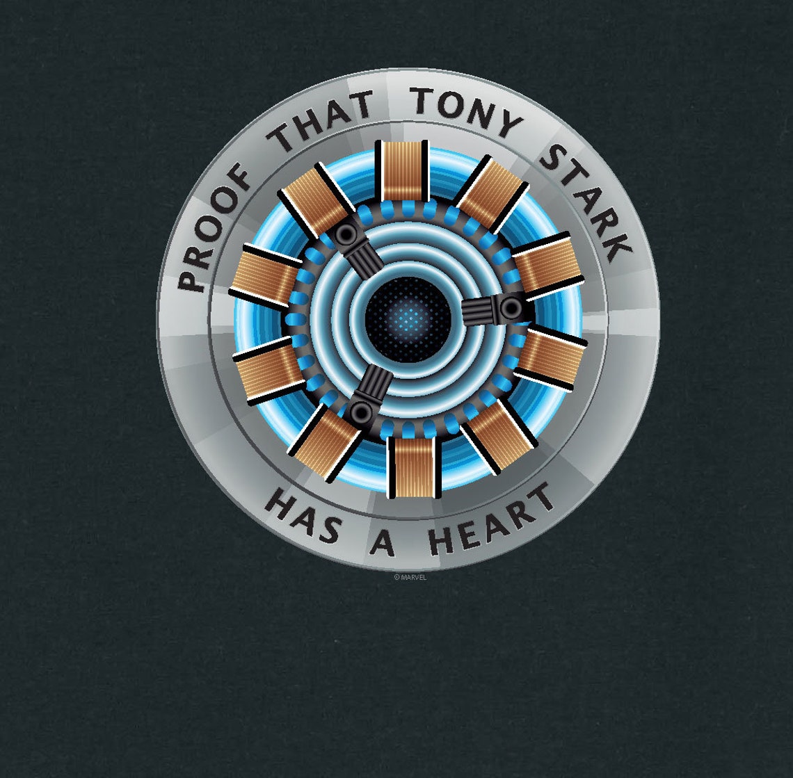 Marvel Avengers Iron Man Heart Adult's Unisex Black Etsy