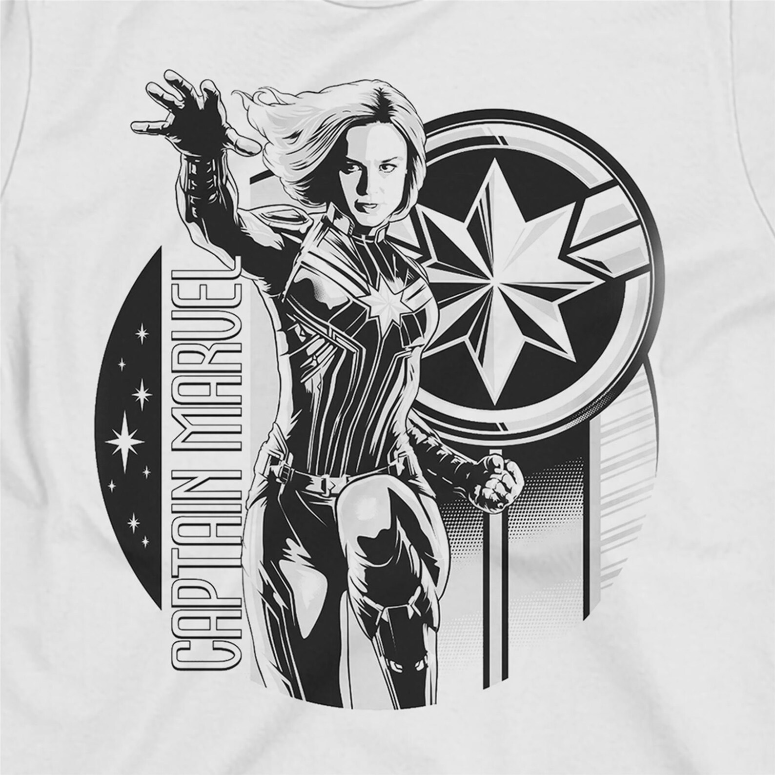 Captain Marvel Black &amp; White Carol Danvers Men's White | Etsy