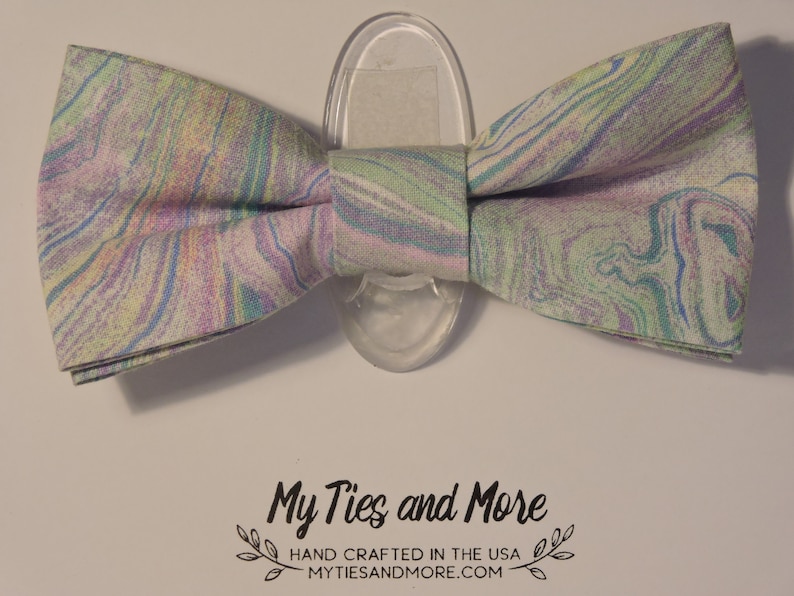Pastel Waves Bow Tie