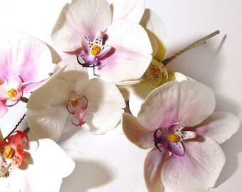 Orchidee haar pins-bruids bloem haaraccessoires, bruiloft bloem haar PIN, kunstmatige tropische haar bloem, Floral haar pinnen